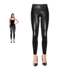 Black Metallic Leggings for Women