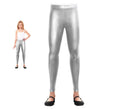 Leggins Metalizado plateado para niña