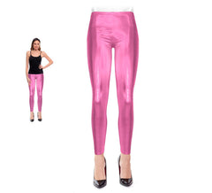 Pink Metallic Leggings for Women