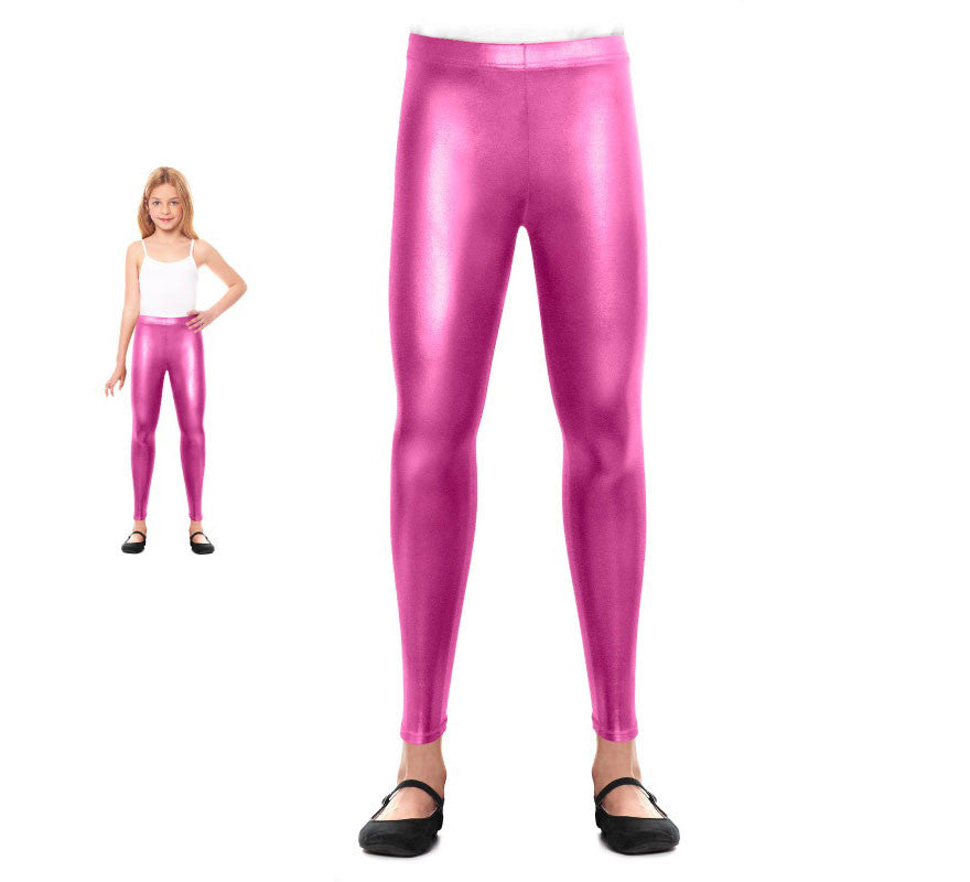 Translation missing: en.Leggins Metalizado rosa para niña