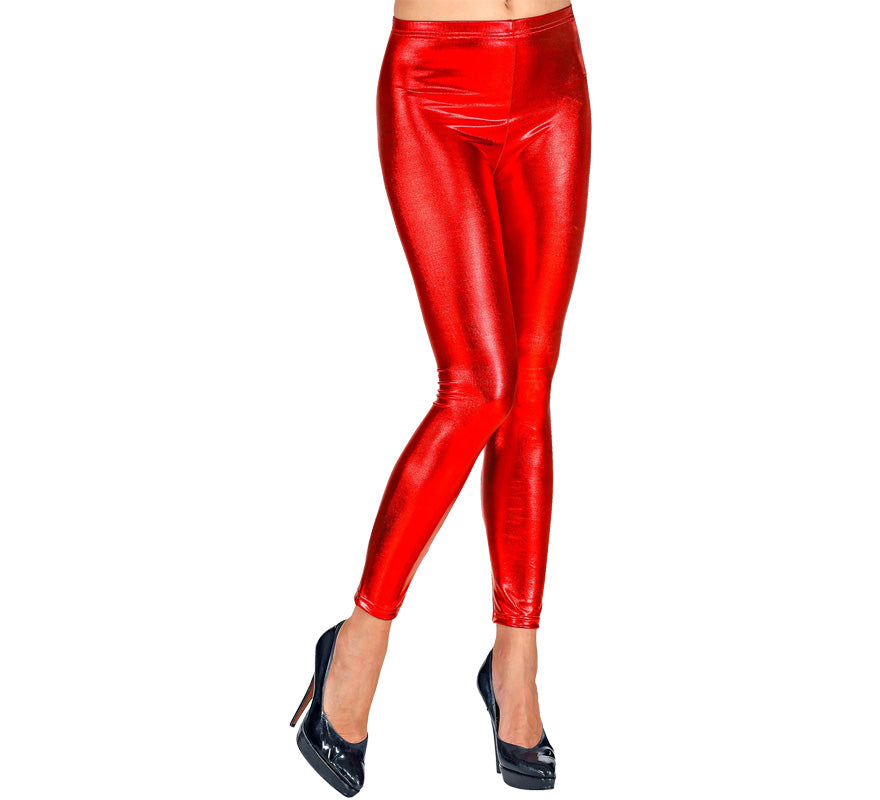 Translation missing: en.Leggins rojos Metalizados para mujer