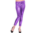 Leggins violeta con lentejuelas para mujer