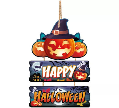 Letrero de Madera Happy Halloween 36x23 cm