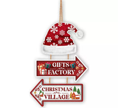 Gifts Factory and Christmas Village sign 36x24 cm