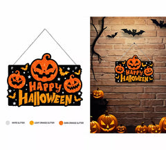 Happy Halloween Pumpkin Sign 37x27 cm