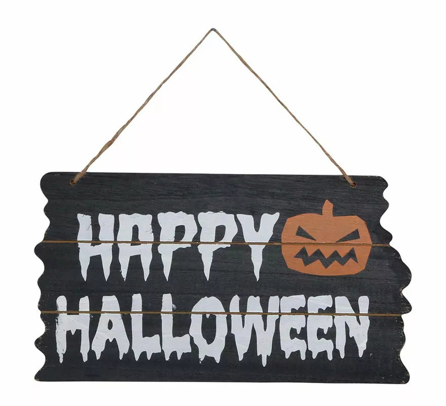 Letrero 'Happy Halloween' de 34X19 cm