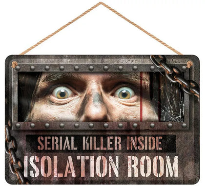 Letrero Isolation Room 30x20 cm Madera