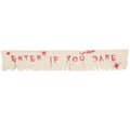Letrero Tela (Enter If you dare) 29X175 Cm