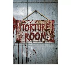 """Torture Room"" wooden sign 35x20 cm"
