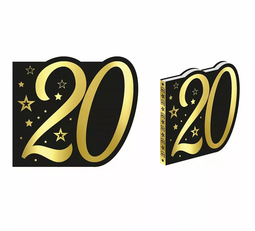 Translation missing: en.Libro Dorado y Negro 20 Años Cumpleaños y Aniversarios de 26 Páginas