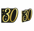 Libro Dorado y Negro 30 Años Cumpleaños y Aniversarios de 26 Páginas