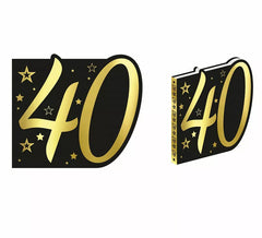 Gold and Black Book 40 Years Birthdays and Anniversaries of 26 Pages