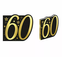 Gold and Black Book 60 Years Birthdays and Anniversaries of 26 Pages