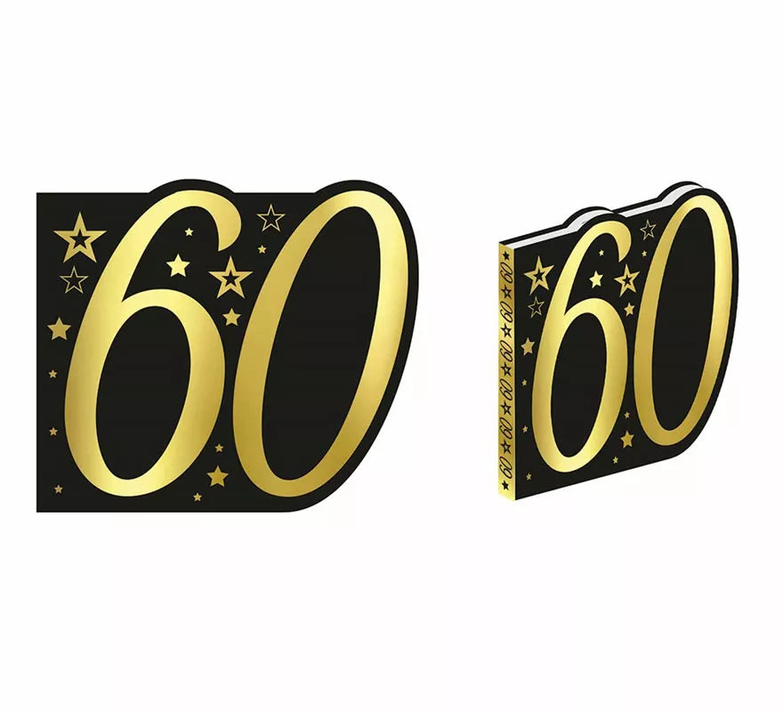 Translation missing: en.Libro Dorado y Negro 60 Años Cumpleaños y Aniversarios de 26 Páginas