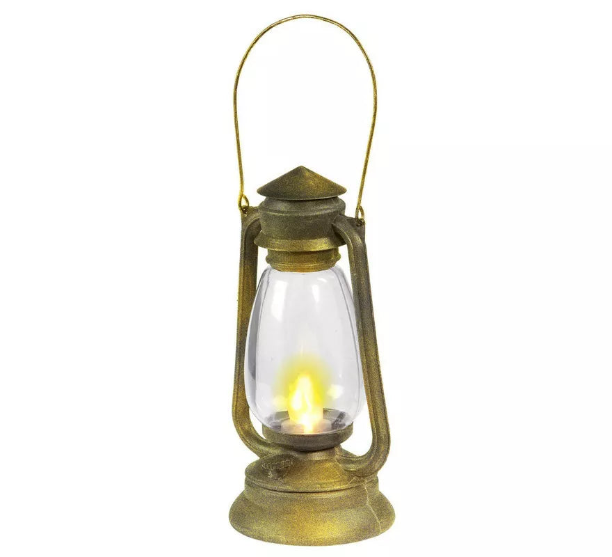 Linterna de Antaño con Luz de Led Parpadeante