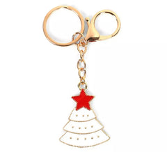 4x5cm Snowy Christmas Tree Keychain