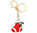 Llavero de Calcetín Navideño rojo de 3,5x4 cm