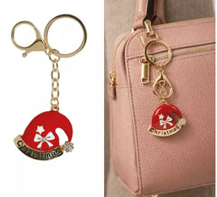 11 cm Metal Santa Hat Keychain