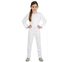 White knit jersey or jumpsuit for children