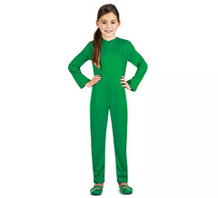 Green knitted leotard or jumpsuit for children