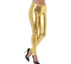 Women's Gold Metallic Tights
