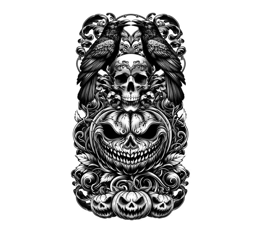 Translation missing: en.Manga de Tatuaje Calabaza Asesina