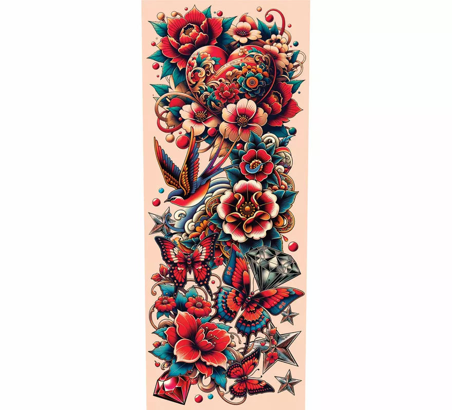 Manga de Tatuaje multicolor adulto