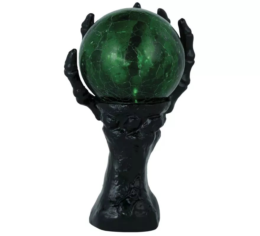 Mano con Bola de Cristal con Luz de 14,5x8 cm