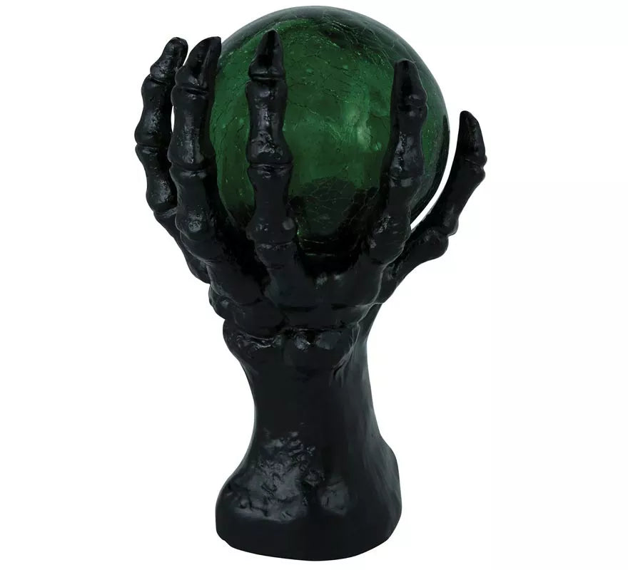 Mano con Bola de Cristal con Luz de 14,5x8 cm