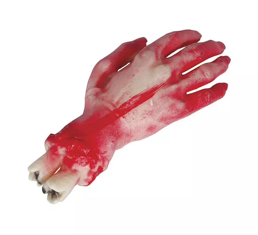 Mano con sangre látex de 25 cm