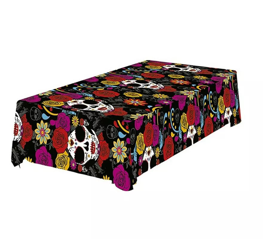 Mantel de Catrina colorida de 137x274 cm