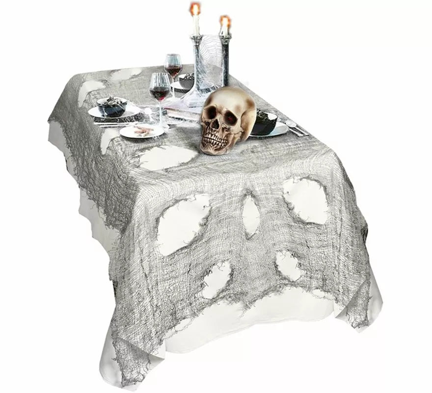 Mantel Decorativo gris para Halloween de 60x300 cm