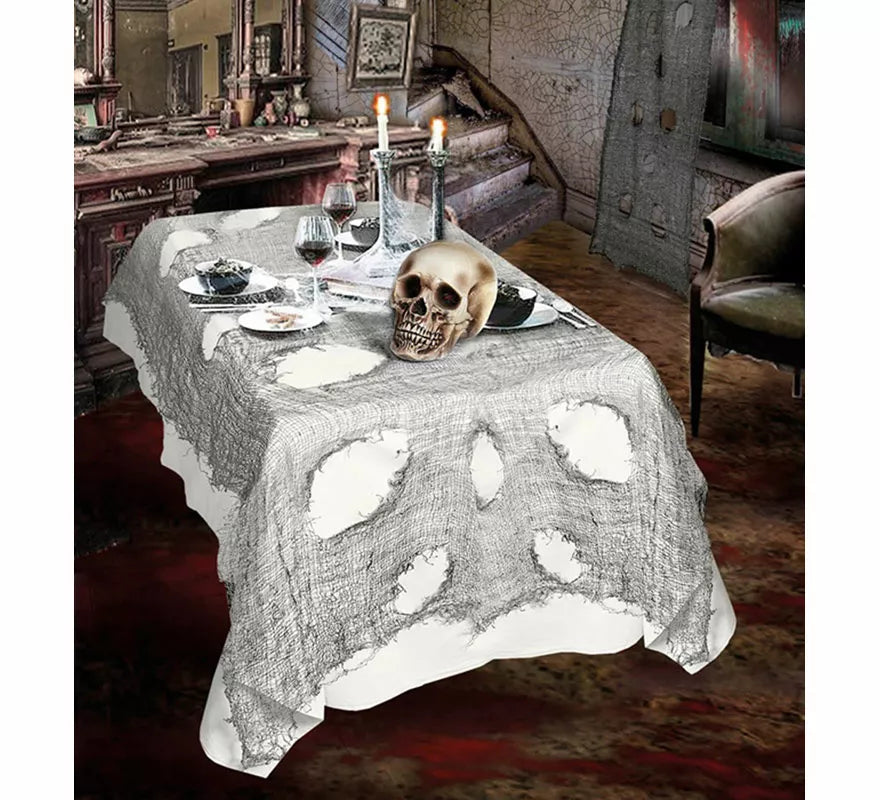 Mantel Decorativo gris para Halloween de 60x300 cm