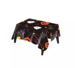 Halloween Figures Tablecloth Textured, Reusable and Waterproof 120x180 cm