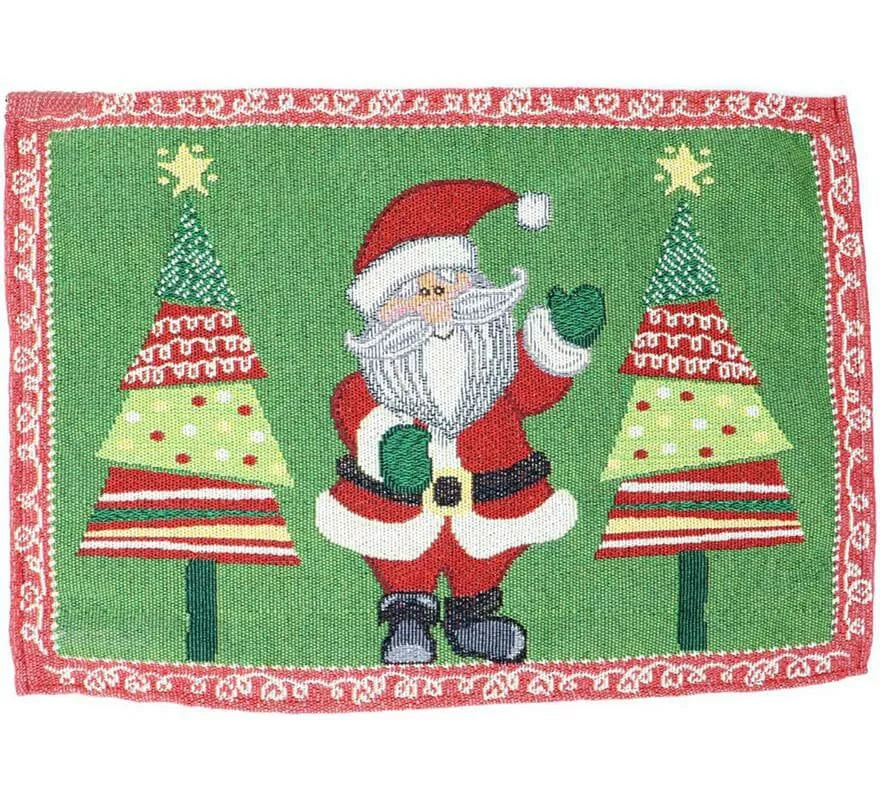 Mantel Individual de Papá Noel 48x33 cm