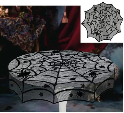 Mantel Mesa Bordado Telaraña 100 cm