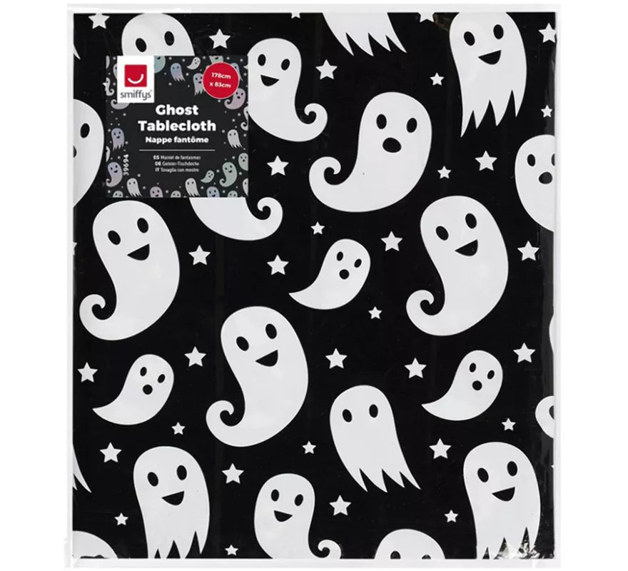 Mantel Negro de Fantasmas Blancos