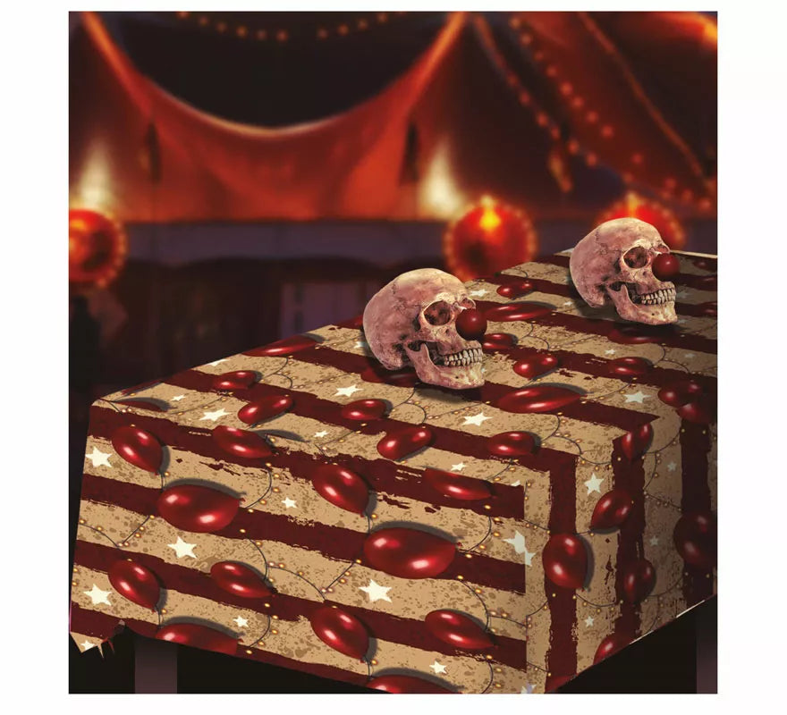 Mantel Payaso Calavera de 137X274 cm