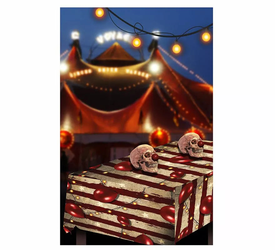 Mantel Payaso Calavera de 137X274 cm