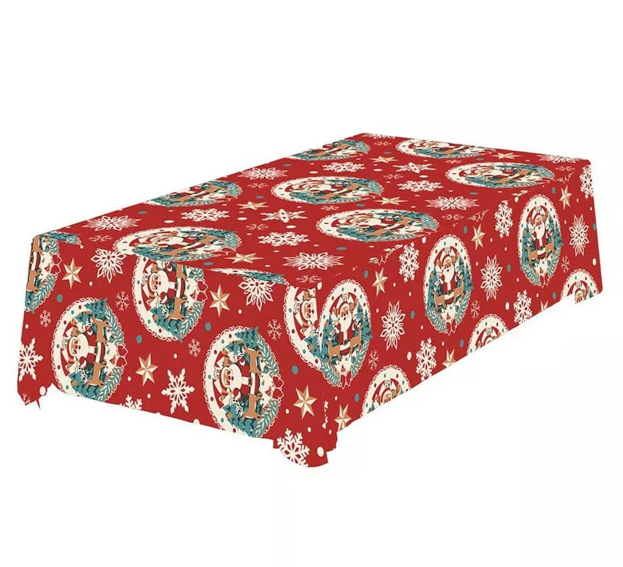 Mantel rojo Papá Noel de 137x274 cm