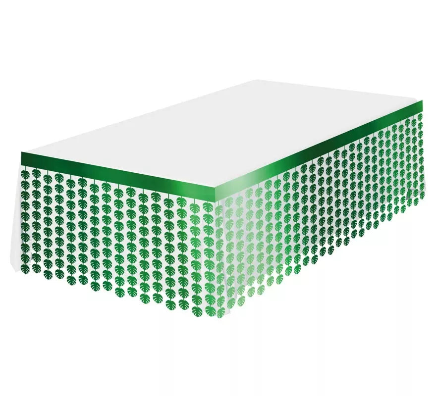 Mantel Tinsel Hoja verde de 400x70 cm