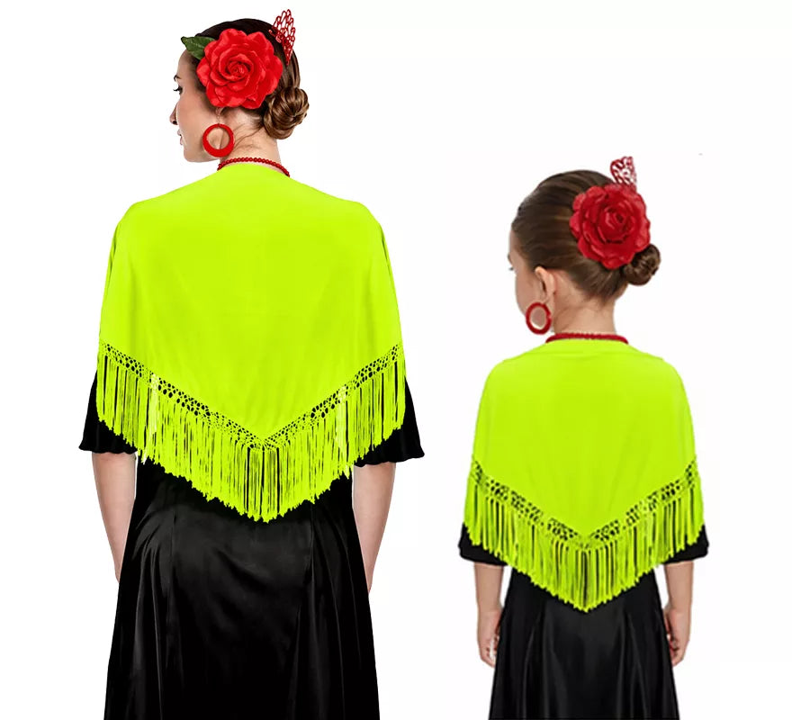 Translation missing: en.Mantón con flecos en varios colores de 120x45