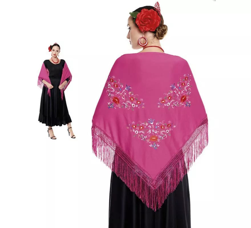 Mantón Sevillana o Chulapa Bordado en varios colores