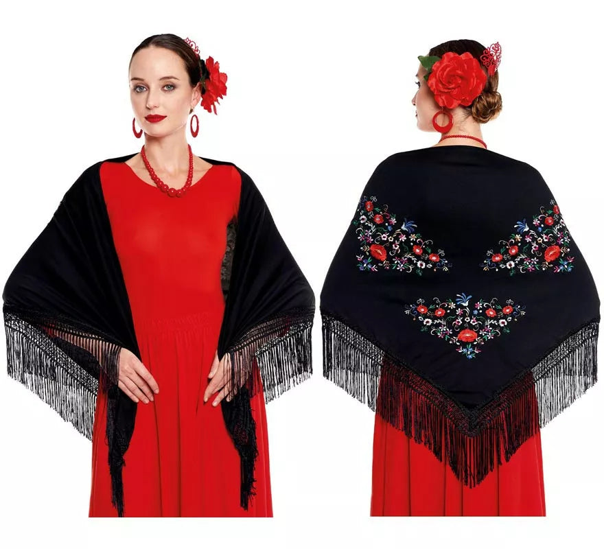 Translation missing: en.Mantón Sevillana o Chulapa Bordado para mujer en varios colores