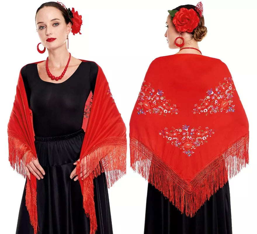 Translation missing: en.Mantón Sevillana o Chulapa Bordado para mujer en varios colores