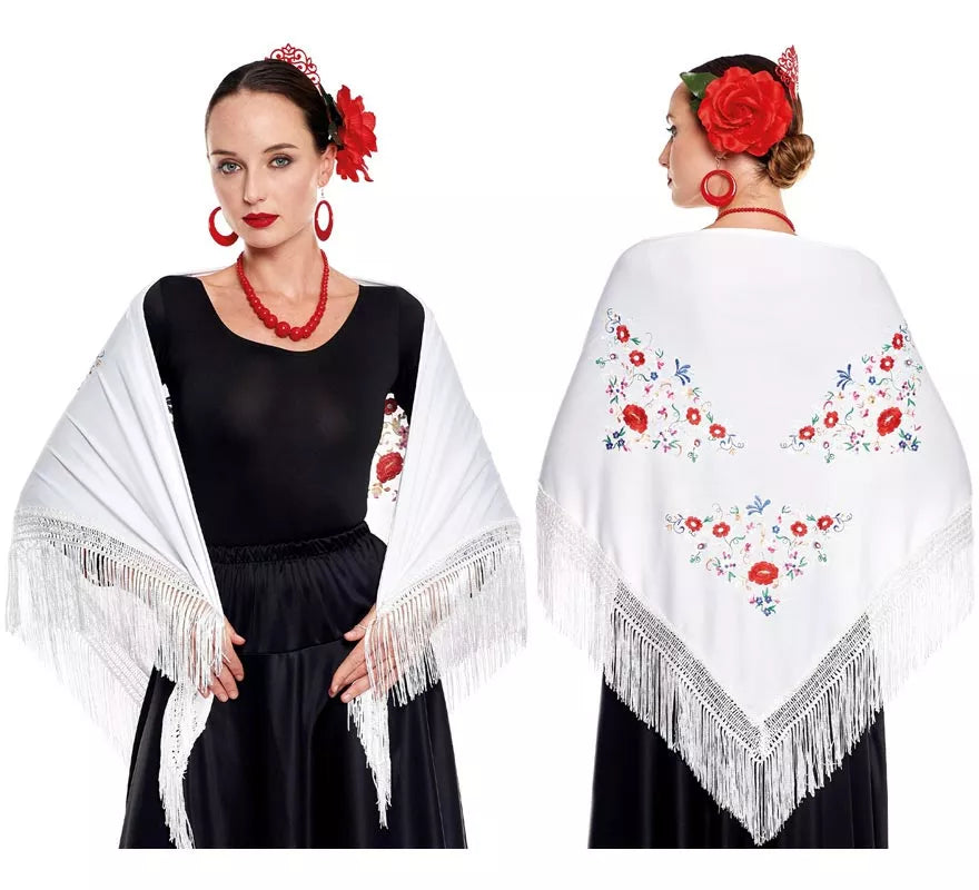 Translation missing: en.Mantón Sevillana o Chulapa Bordado para mujer en varios colores