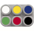 Maquillaje al agua paleta de 6 colores de 2,5 ml.