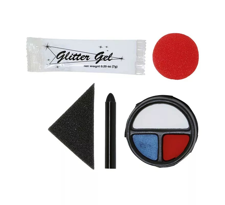 Maquillaje de Arlequina malvada