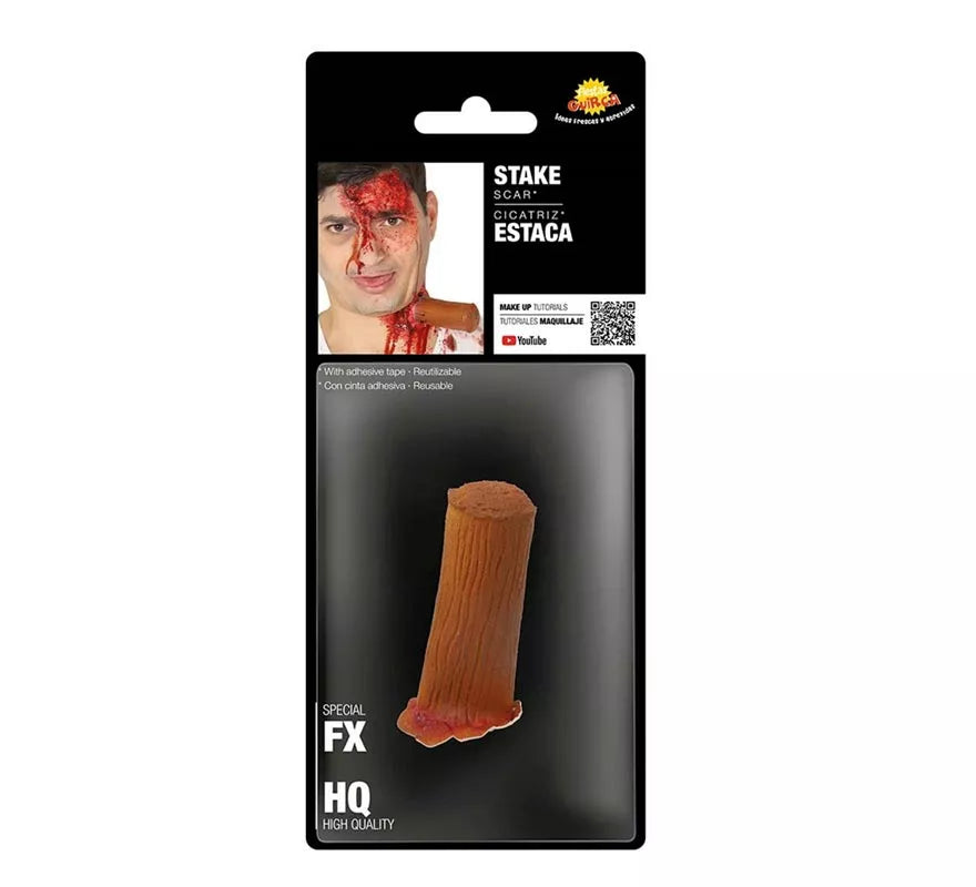 Maquillaje FXs de Cicatriz con Estaca Clavada