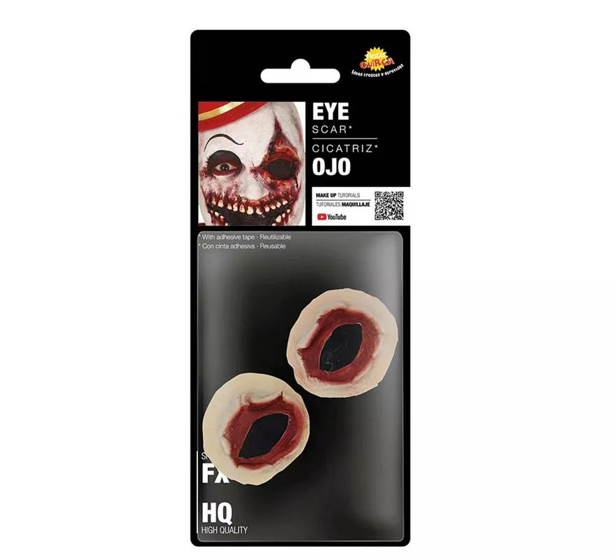 Maquillaje FXs de Cicatriz Ojos Negros